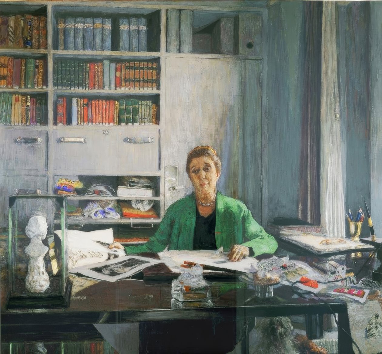 Jeanne Lanvin nel suo atelier, rue du Faubourg Saint-Honoré da Edouard Vuillard