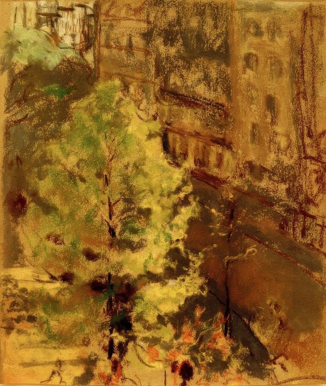 Il giardino Berlioz, effetto di sole mattutino da Edouard Vuillard