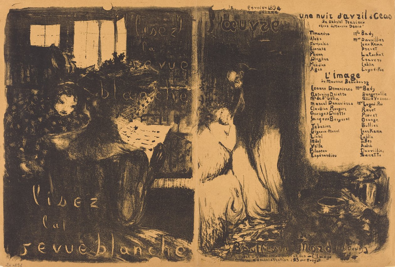 Lisez la revue blanche; Eine Nacht im April Ceos, Das Bild da Edouard Vuillard