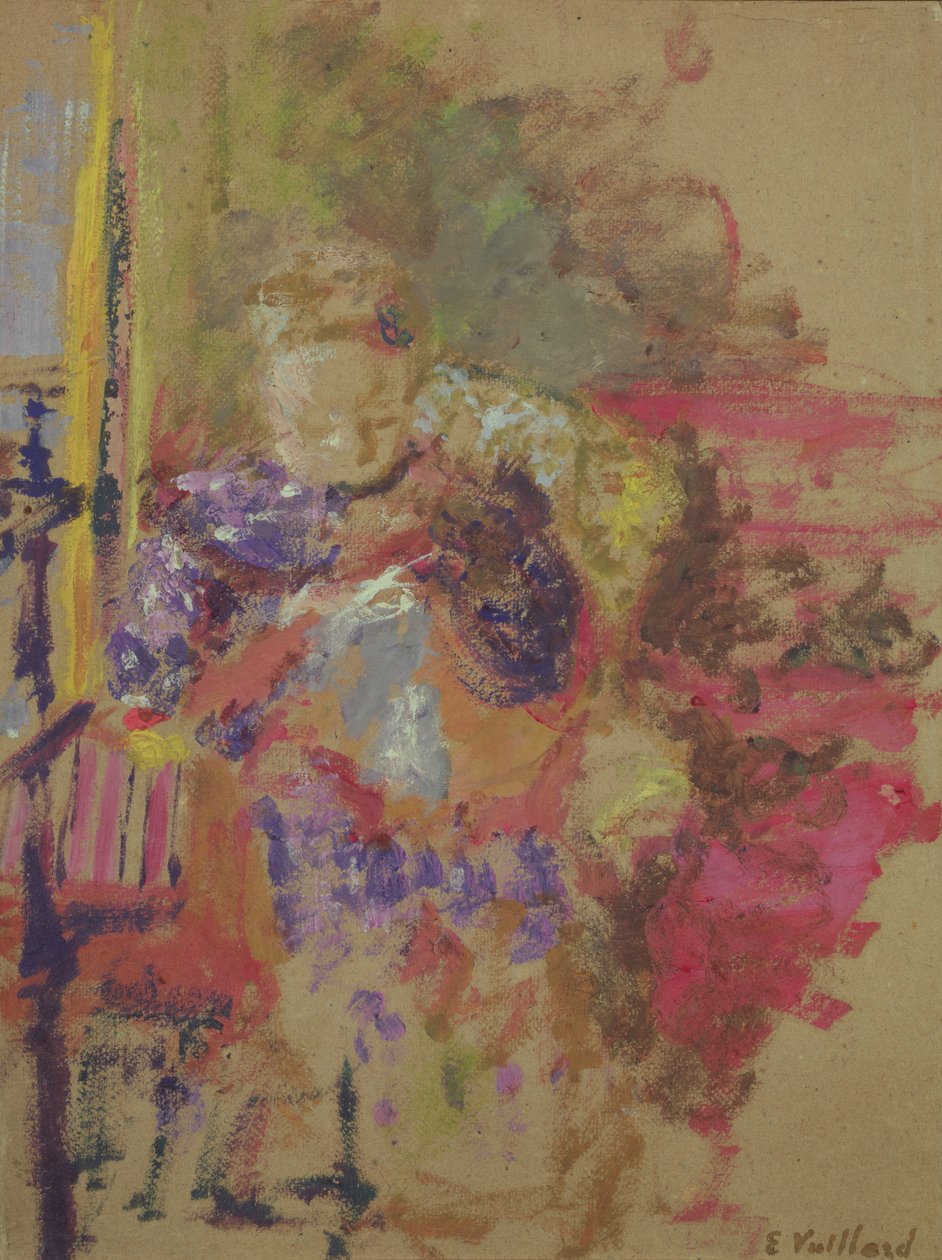 Madame Vuillard che cuce, c.1905 da Edouard Vuillard