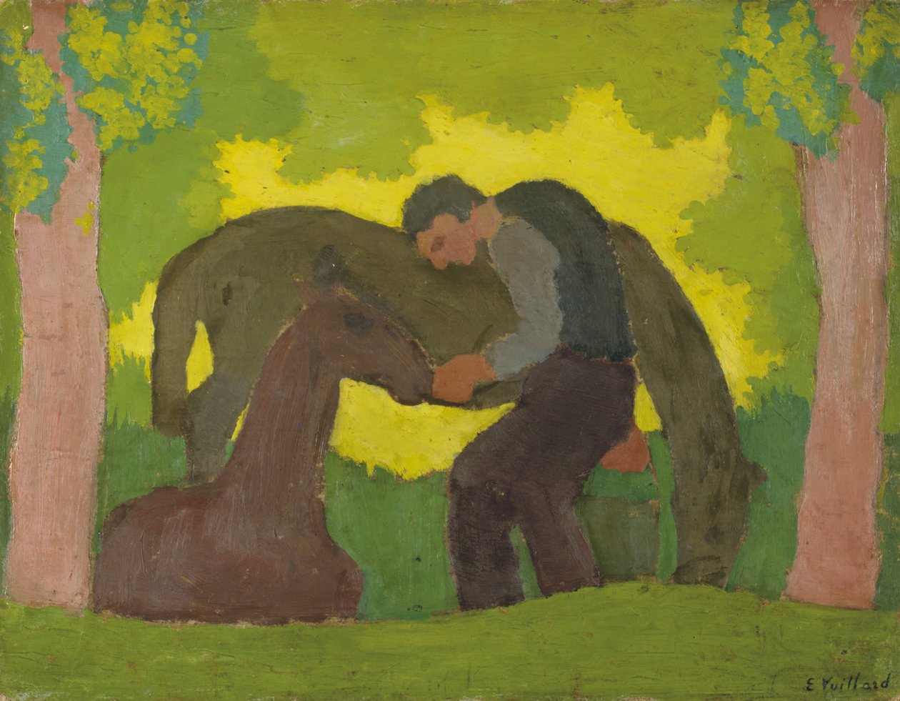 Uomo con Due Cavalli, 1890 da Edouard Vuillard