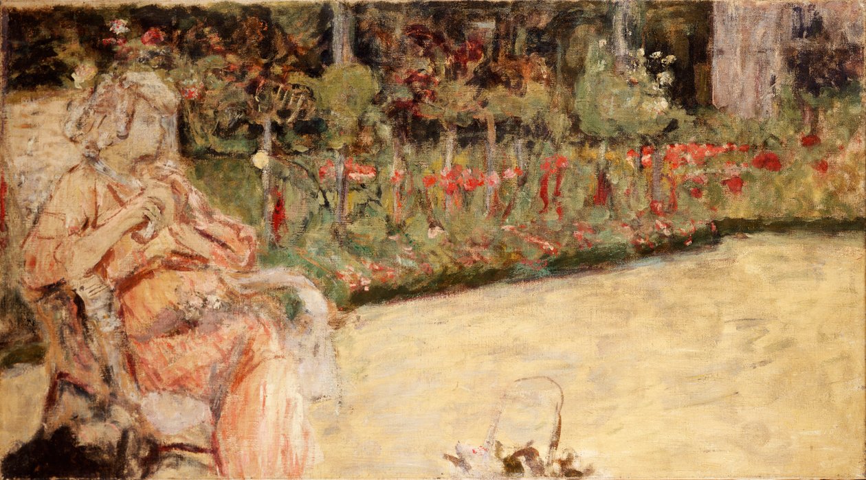 Mme Hessel nel giardino di Cézanne a Vaucresson, c.1920 da Edouard Vuillard