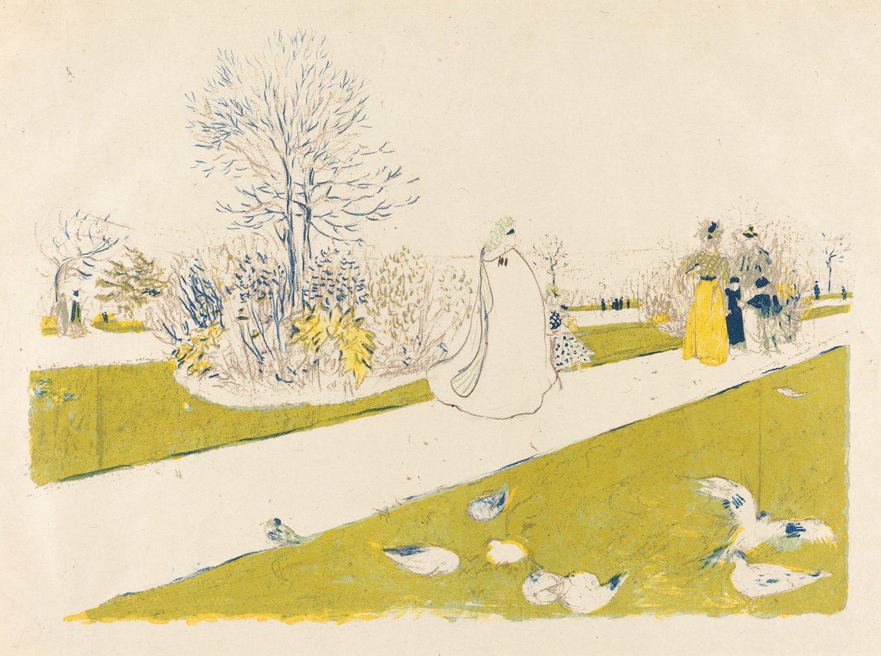 Il Giardino delle Tuileries, pubblicato 1896 da Edouard Vuillard