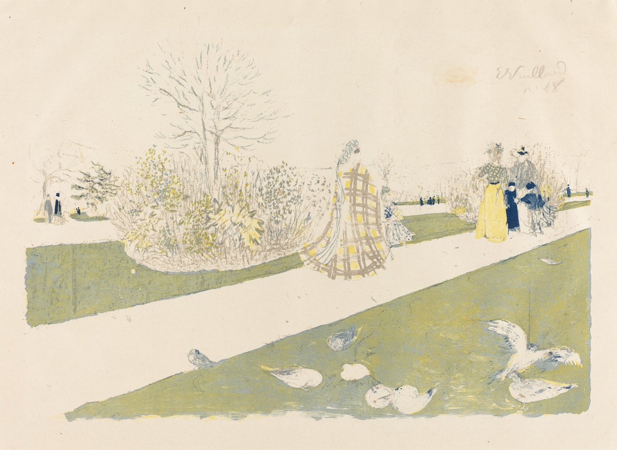 Il Giardino delle Tuileries, pubblicato 1896 da Edouard Vuillard