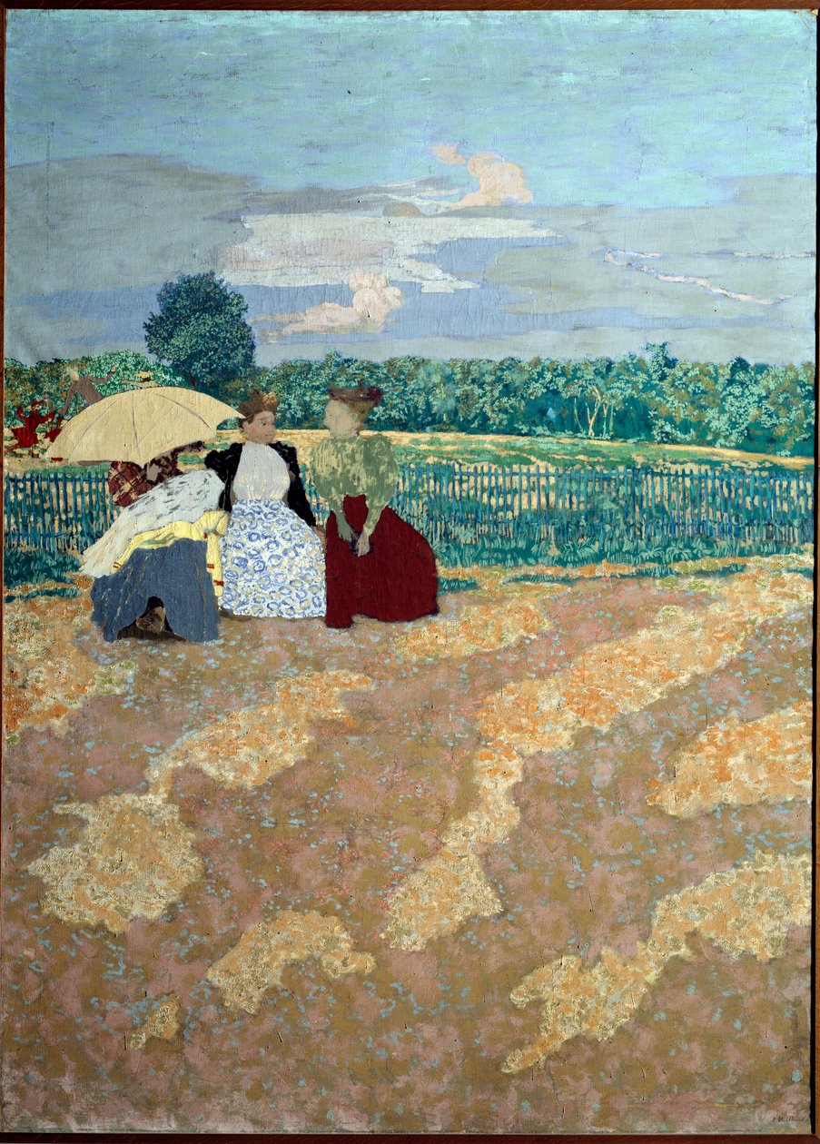 I giardini pubblici: La conversazione (al centro) (dettaglio del trittico) da Edouard Vuillard