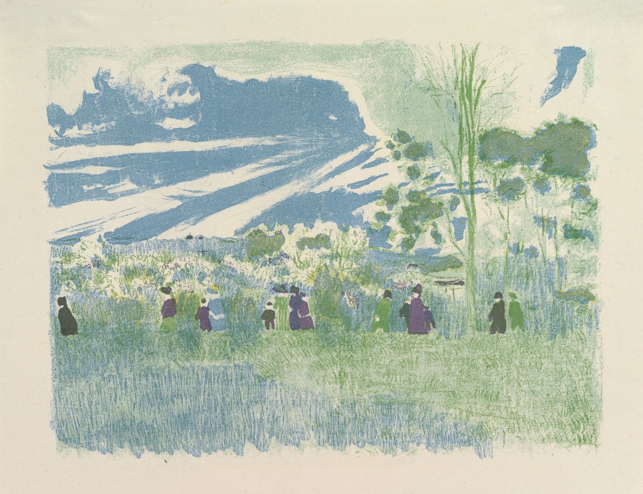 À Travers Champs (Attraverso i Campi), dalla serie Paesaggi e Interni da Edouard Vuillard