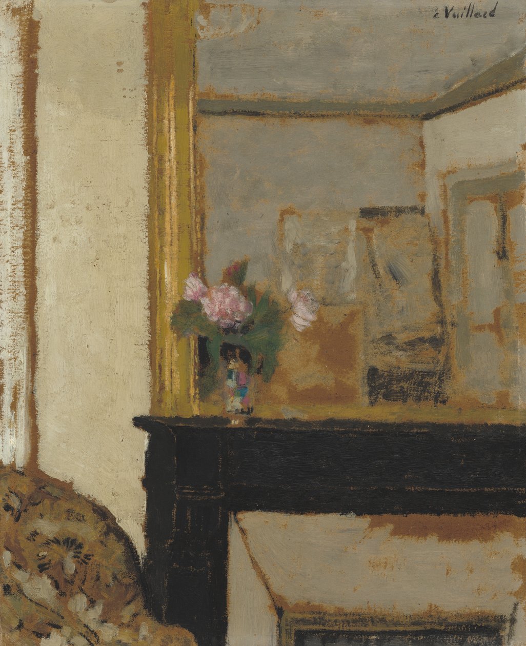 Vaso di fiori su un caminetto, c.1900 da Edouard Vuillard