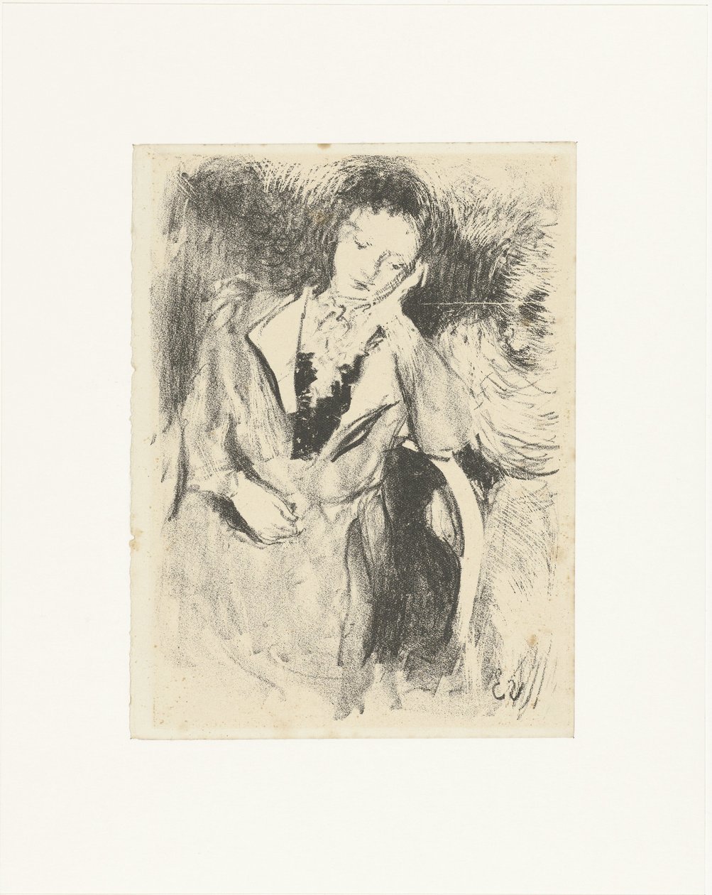 Donna seduta su una sedia da Edouard Vuillard