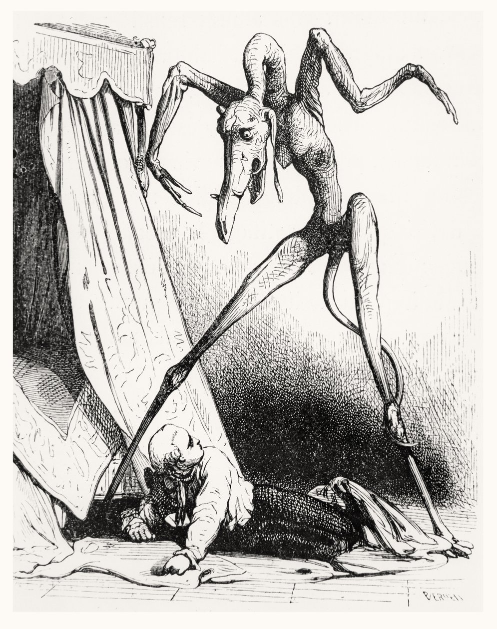 Illustrazione per Le Diable Amoureux, 1845 da Edouard de Beaumont