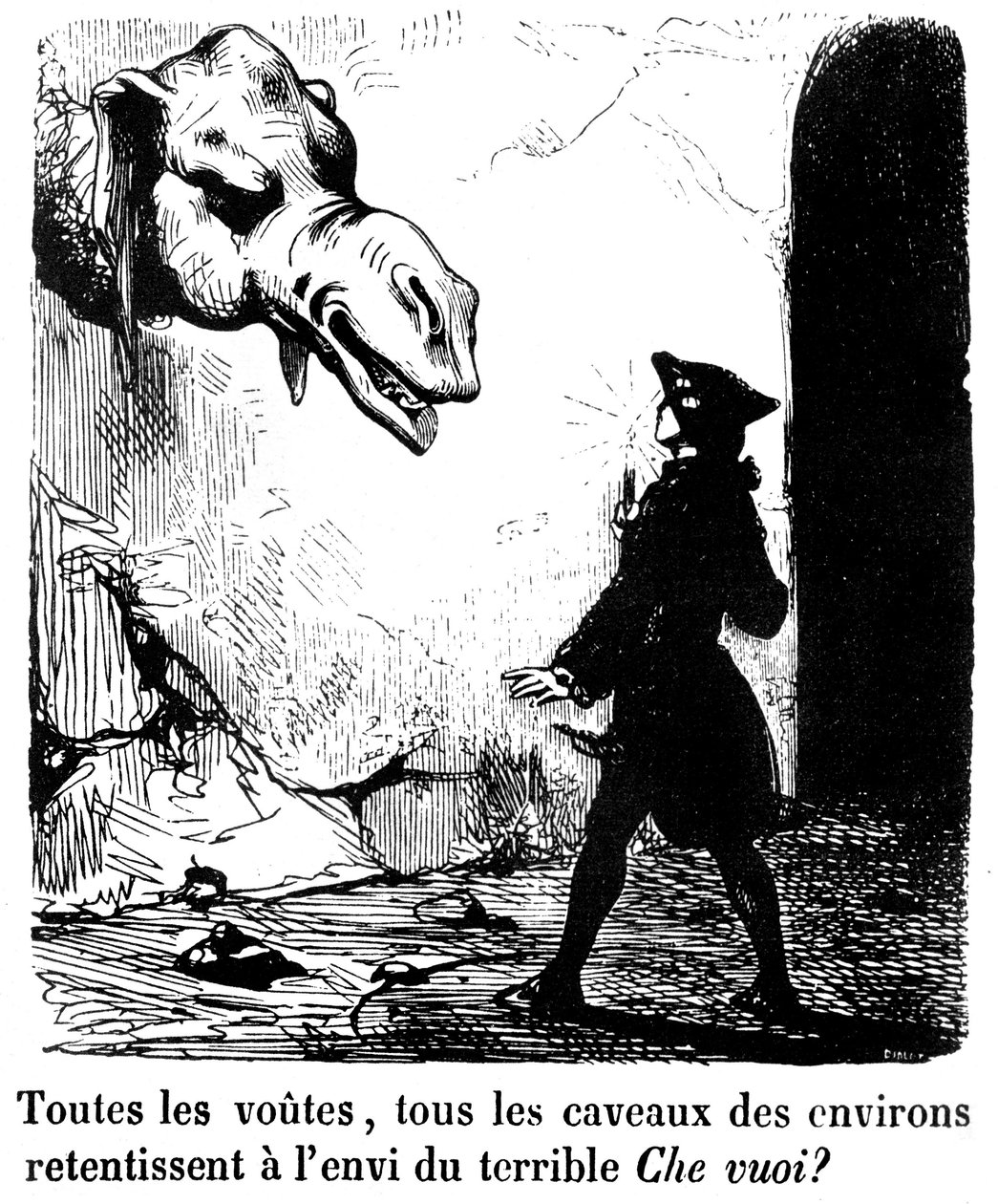 Illustrazione per il romanzo "Le Diable amoureux" di Jacques Cazotte da Edouard de Beaumont
