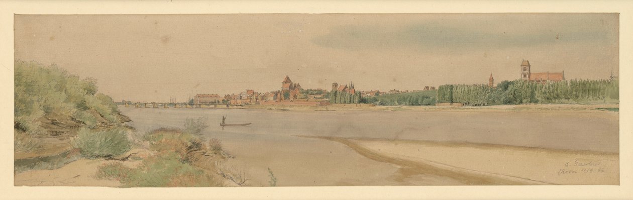 Veduta di Thorn con la Vistola da Eduard Gaertner
