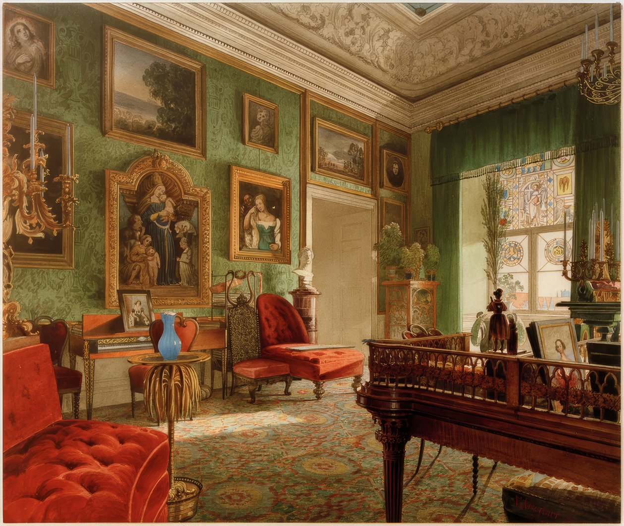 La stanza verde nel Castello di Berlino da Eduard Gärtner