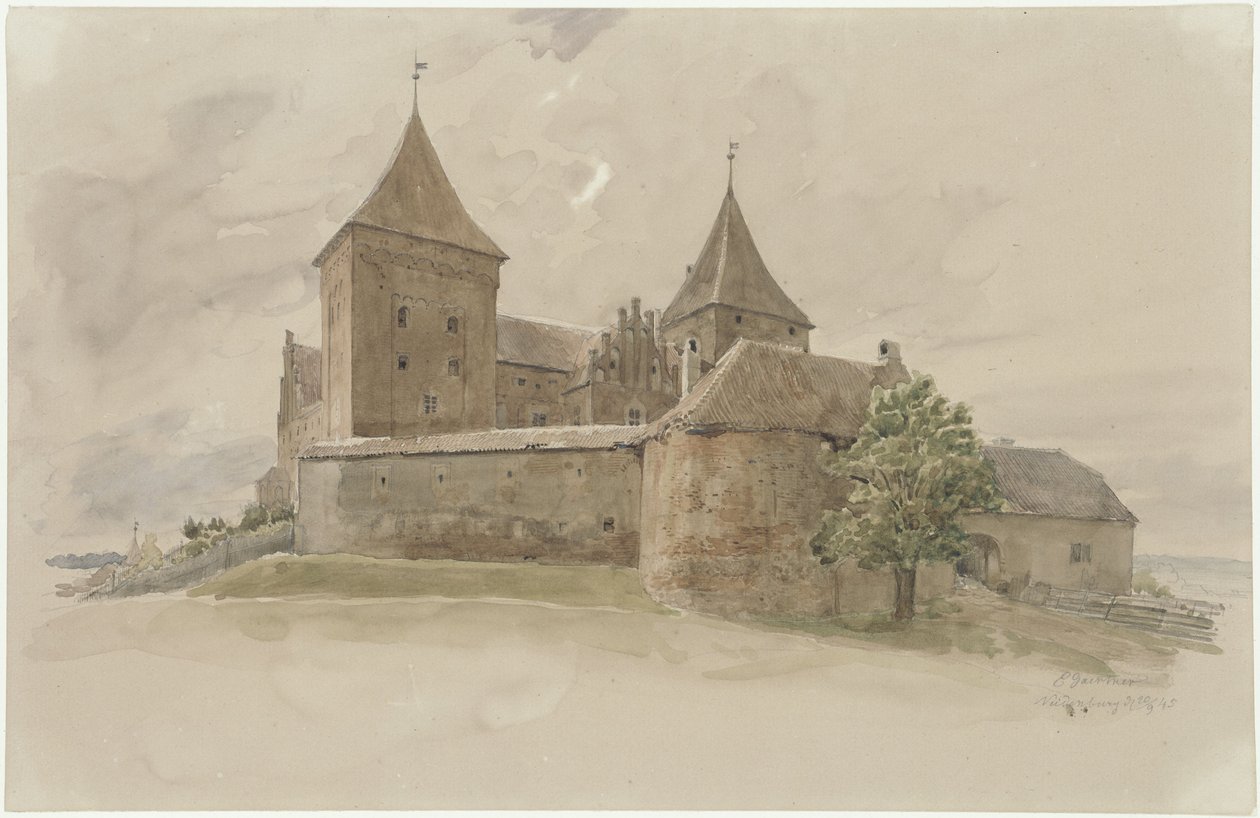 Il castello di Neidenburg da Eduard Gaertner