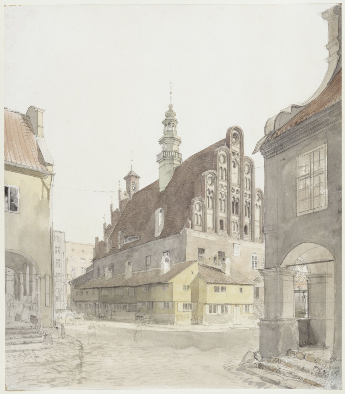 Il municipio di Heilsberg da Eduard Gaertner