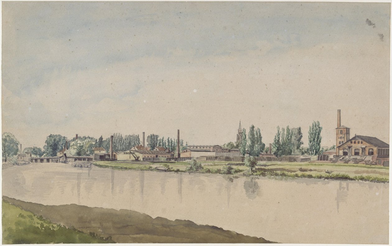 Le officine Borsig a Moabit da Eduard Gaertner