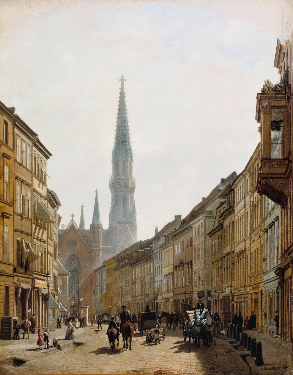La Brüderstraße da Eduard Gaertner