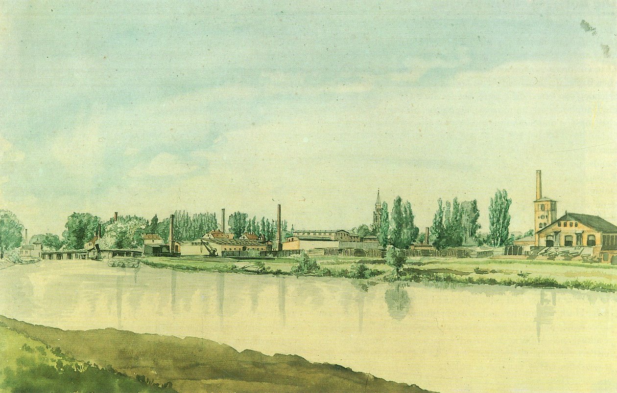 Tedesco: Le fabbriche Borsig a Moabit da Eduard Gaertner