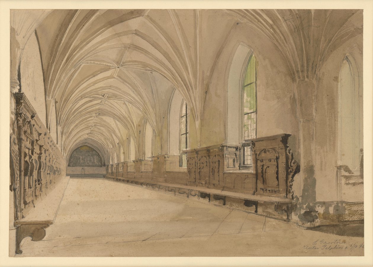 Sala del monastero di Pelplin da Eduard Gaertner