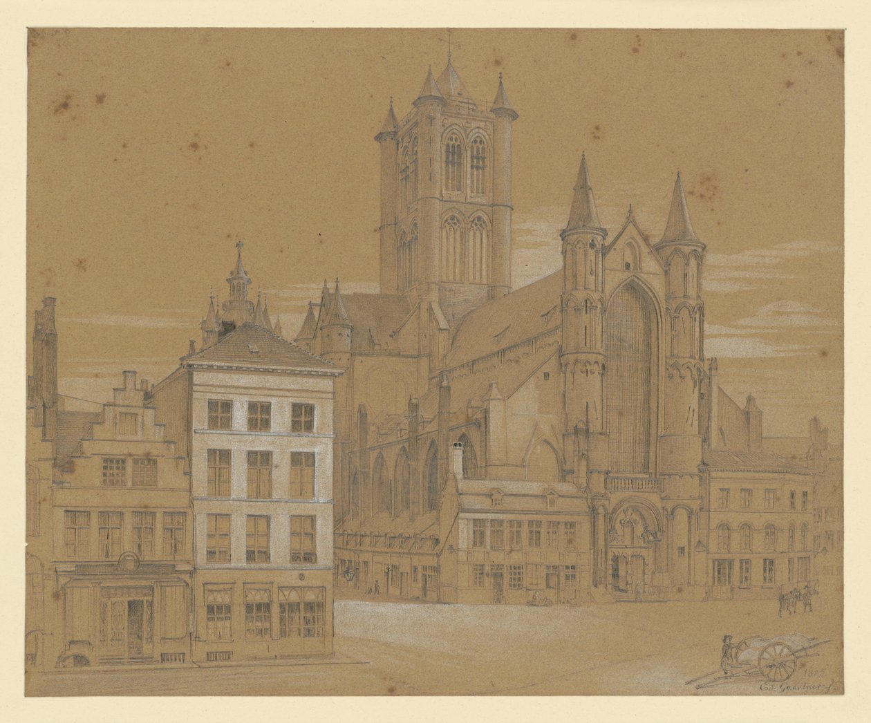 Chiesa di San Nicola a Gand da Eduard Gaertner