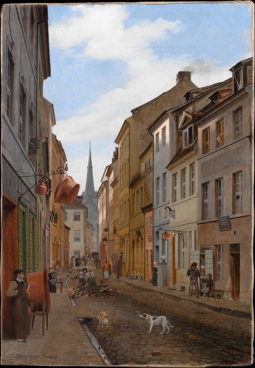 Parochialstrasse a Berlino da Eduard Gaertner