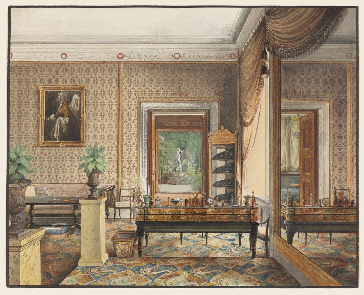 Lo studio del principe Carlo di Prussia da Eduard Gaertner