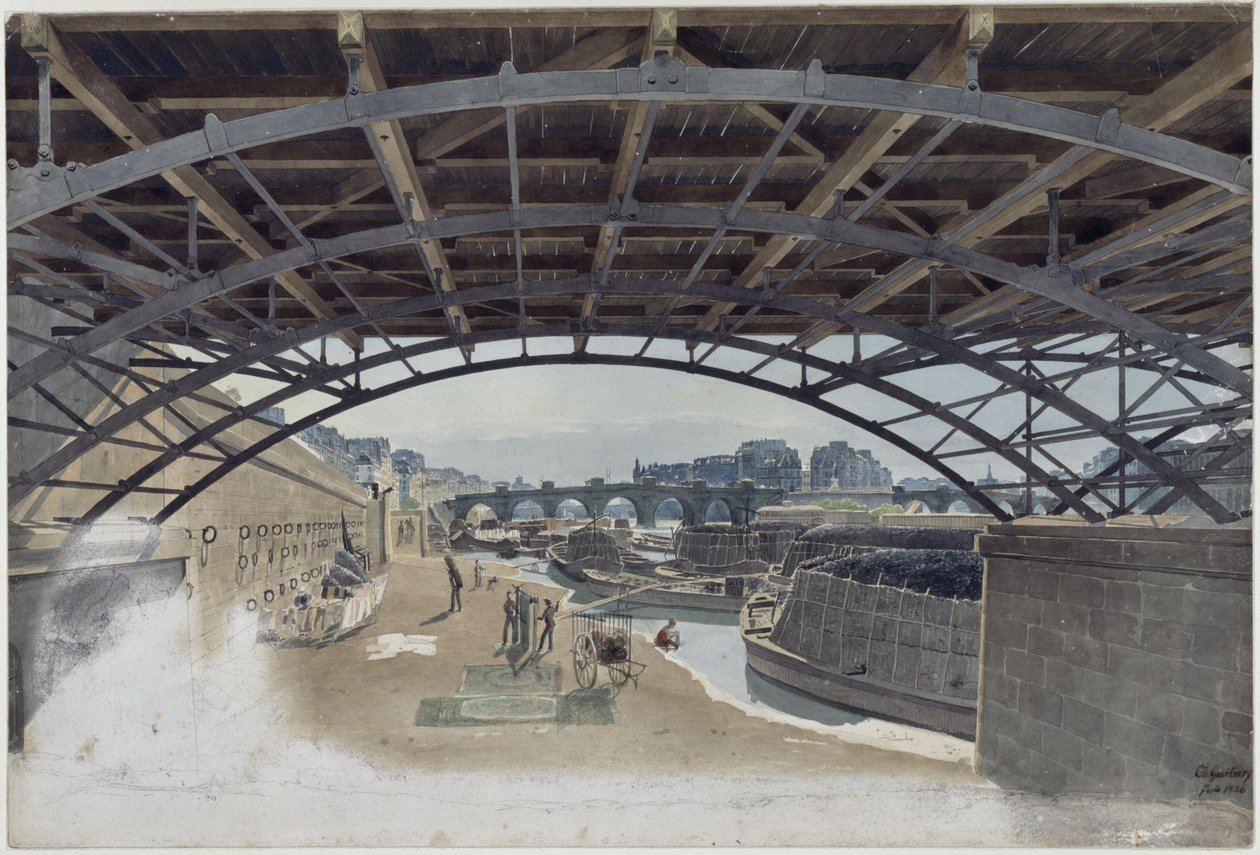 Sotto il Pont des Arts con vista sul Pont Neuf e sull
