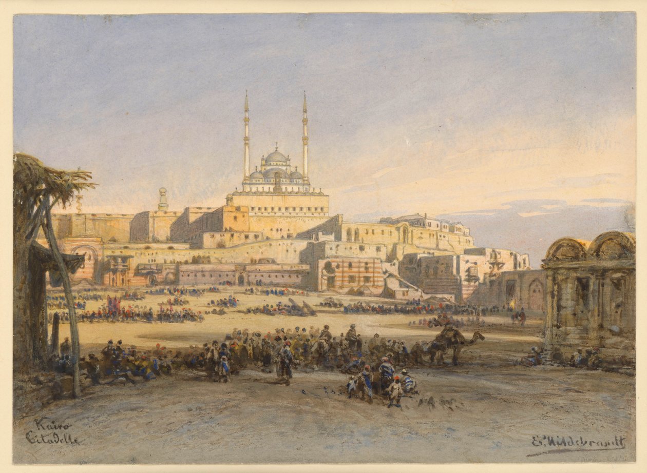 La cittadella del Cairo da Eduard Hildebrandt