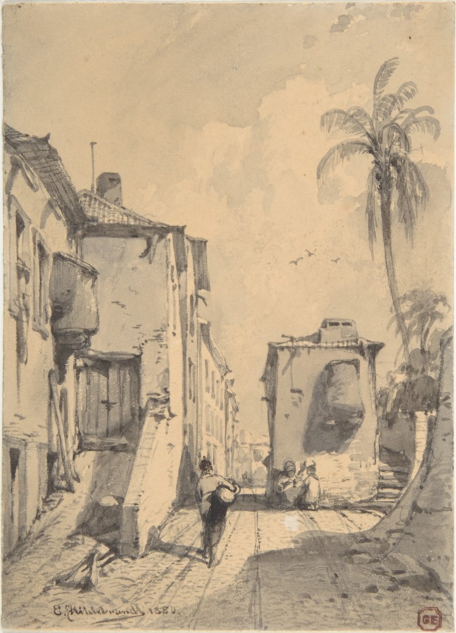 Scena di strada orientale da Eduard Hildebrandt