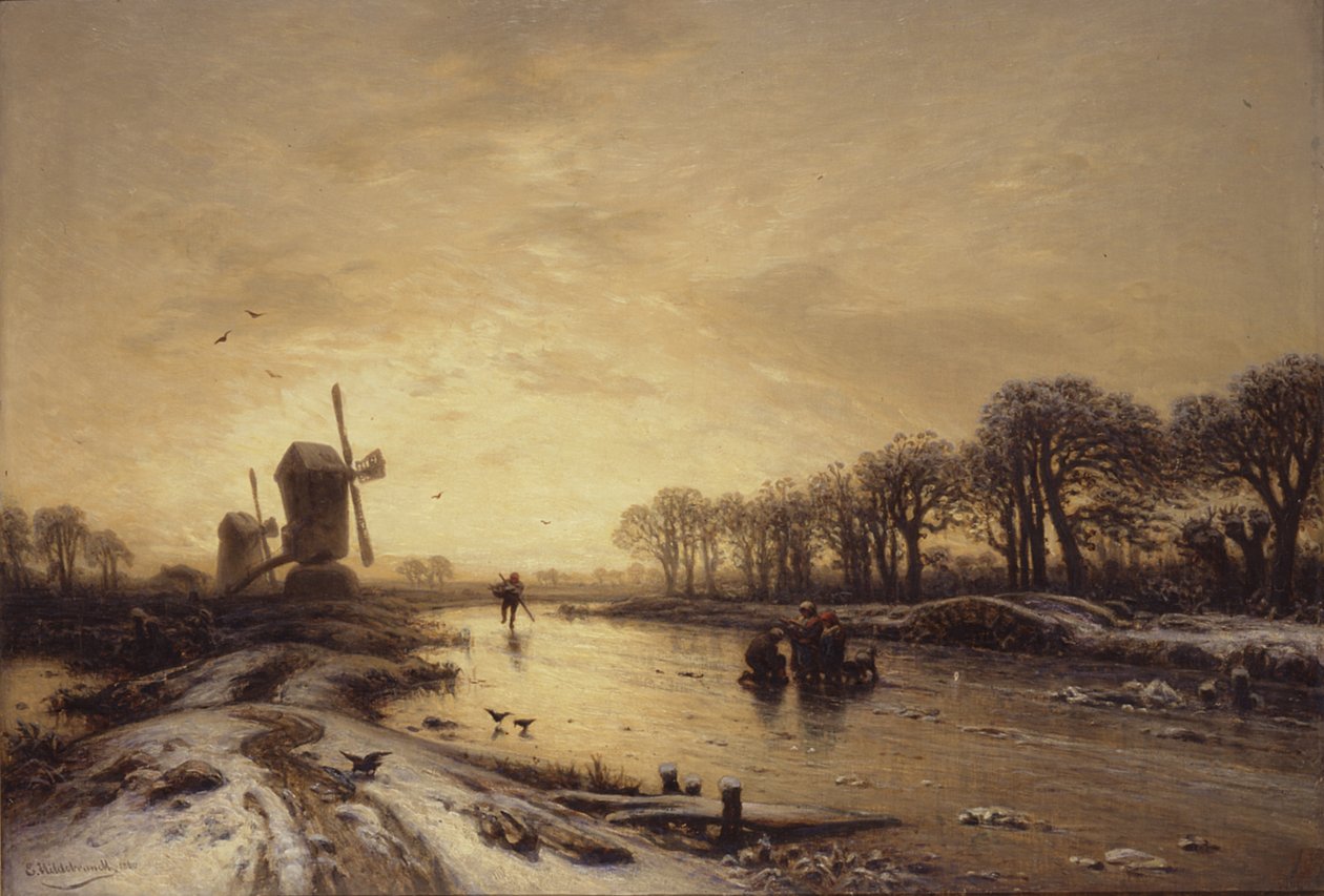 Il Spreewald in inverno da Eduard Hildebrandt