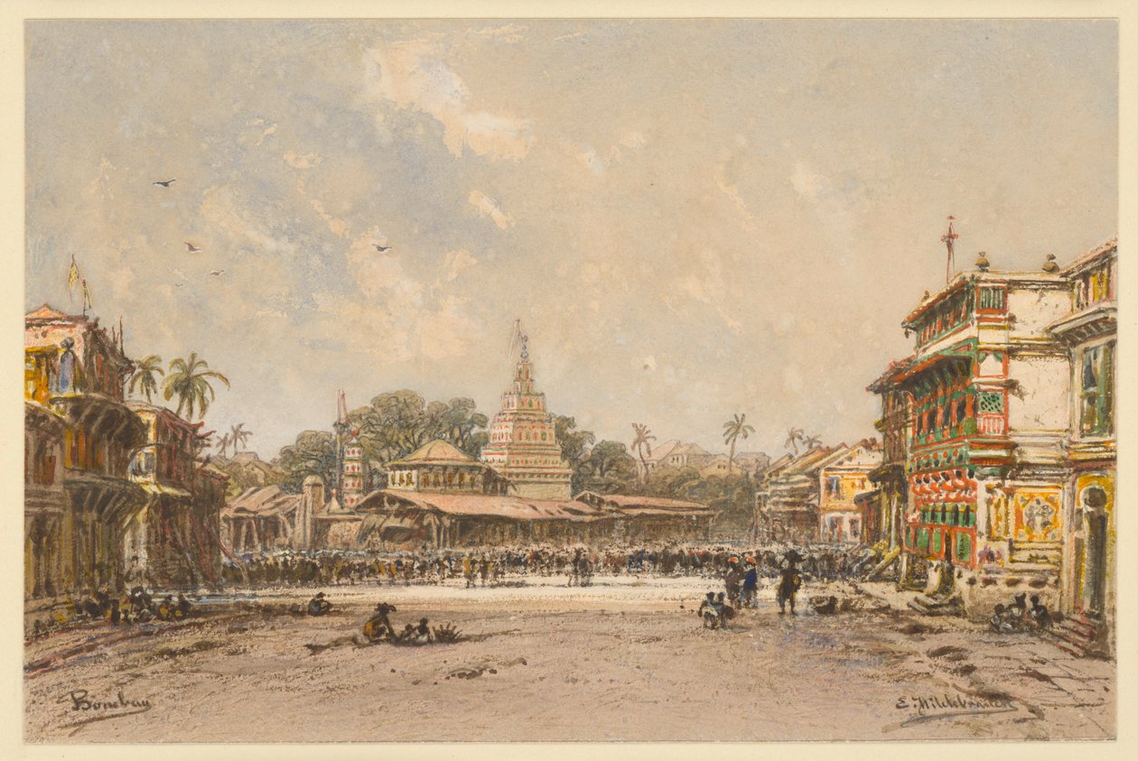 Strada a Bombay da Eduard Hildebrandt