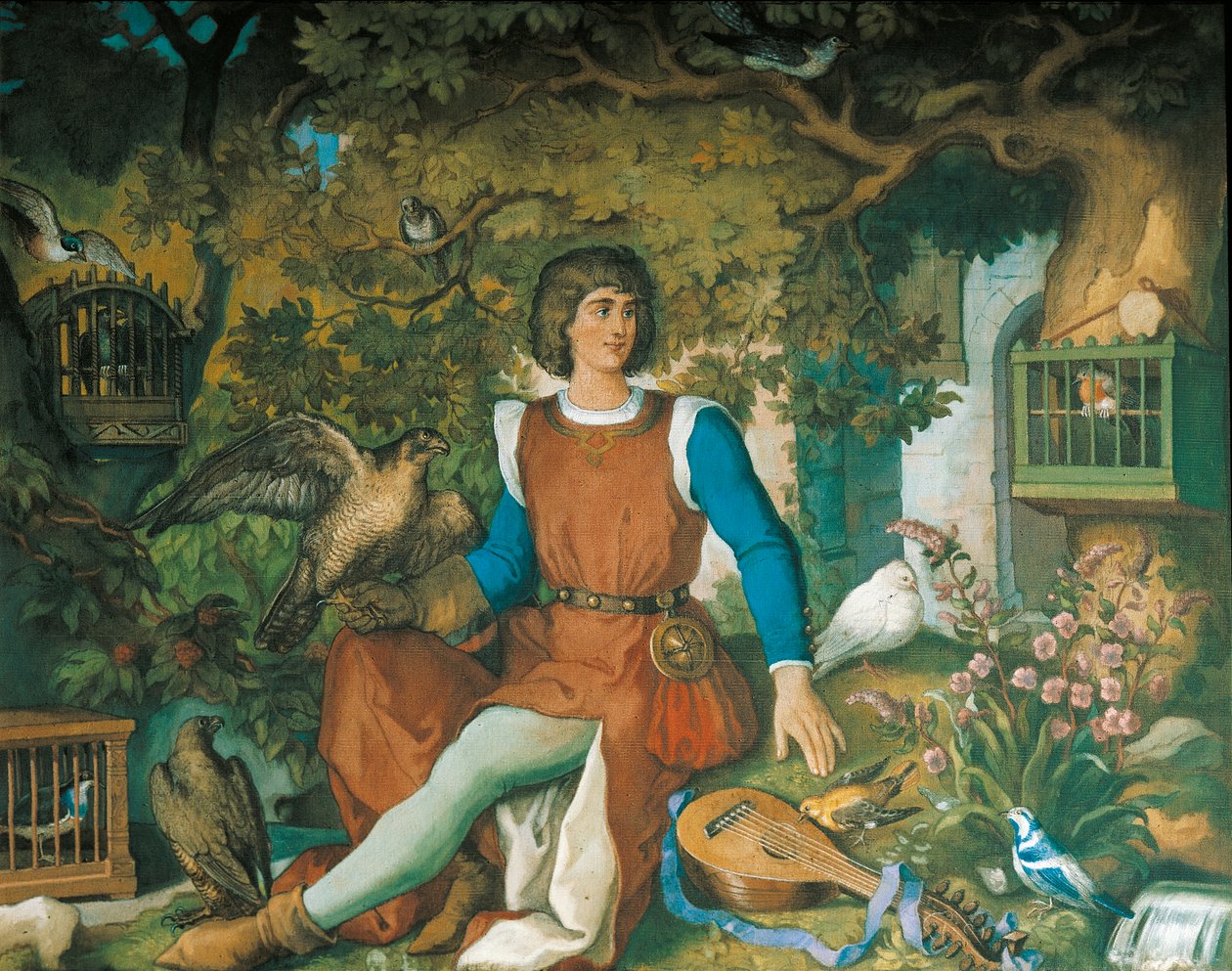 Ritratto di Walther von der Vogelweide, dalla Saga di Tannhauser da Eduard Ille