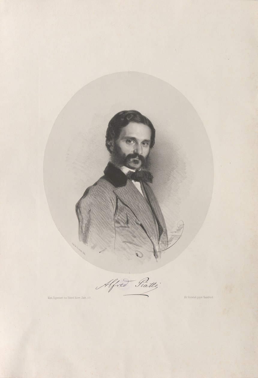 Ritratto del violoncellista e compositore Alfredo Piatti da Eduard Kaiser