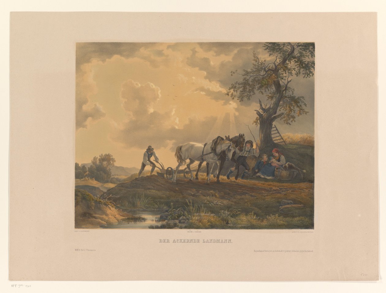 Figure che arano il campo Der Ackernde Landmann da Eduard Weixlgärtner