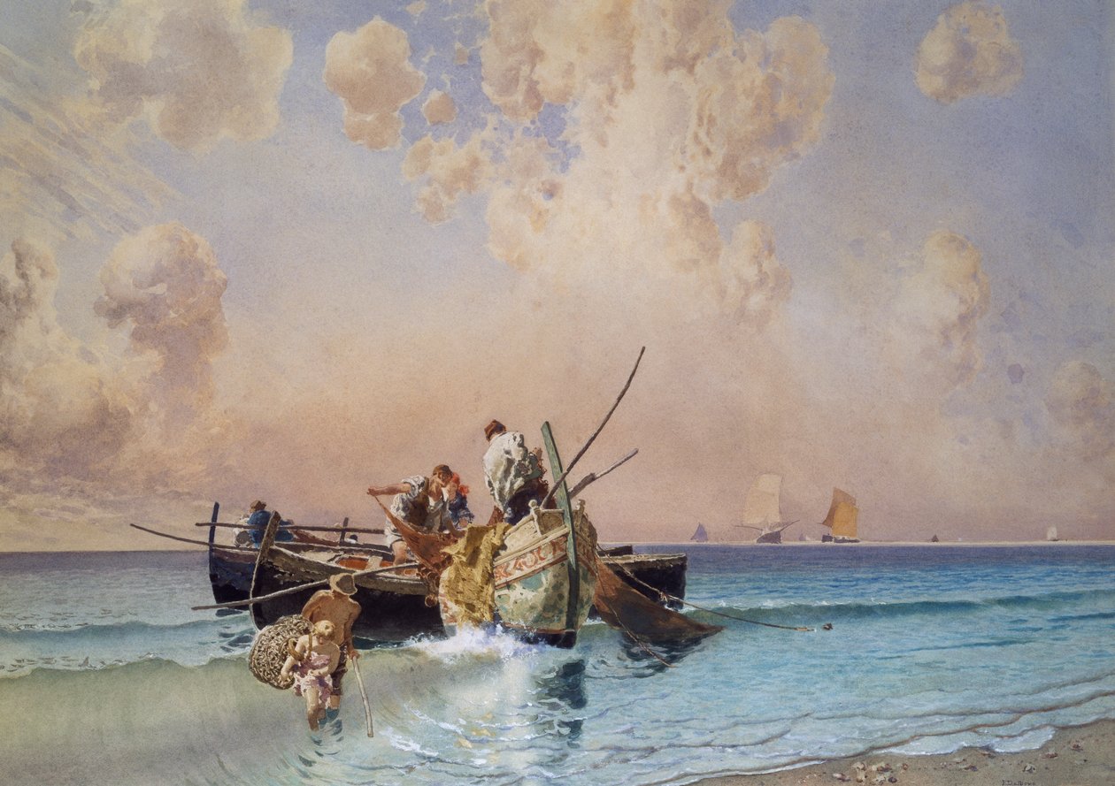Ritorno dalla pesca, di Eduardo Dalbono da Eduardo Dalbono
