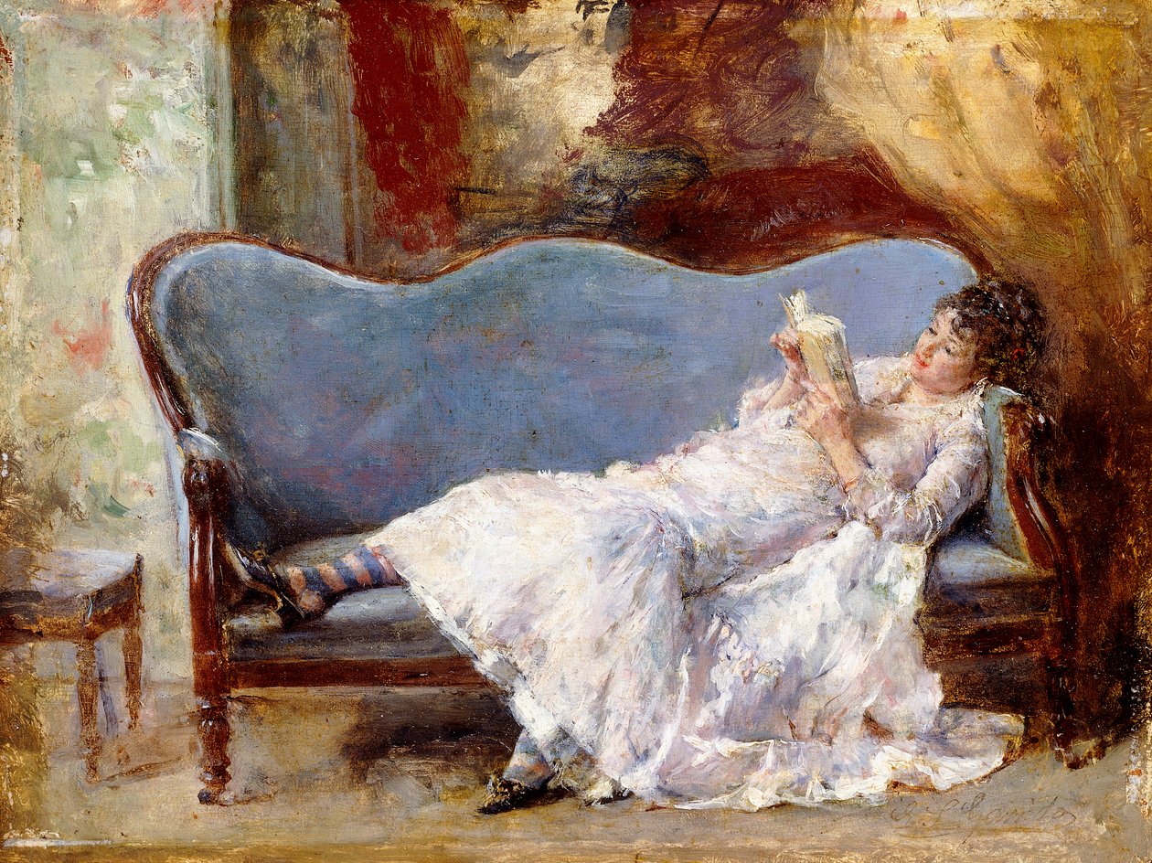 Una signora che legge da Eduardo Leon Garrido