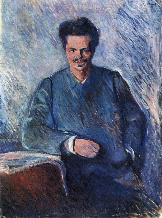 Ritratto di August Strindberg da Edvard Munch