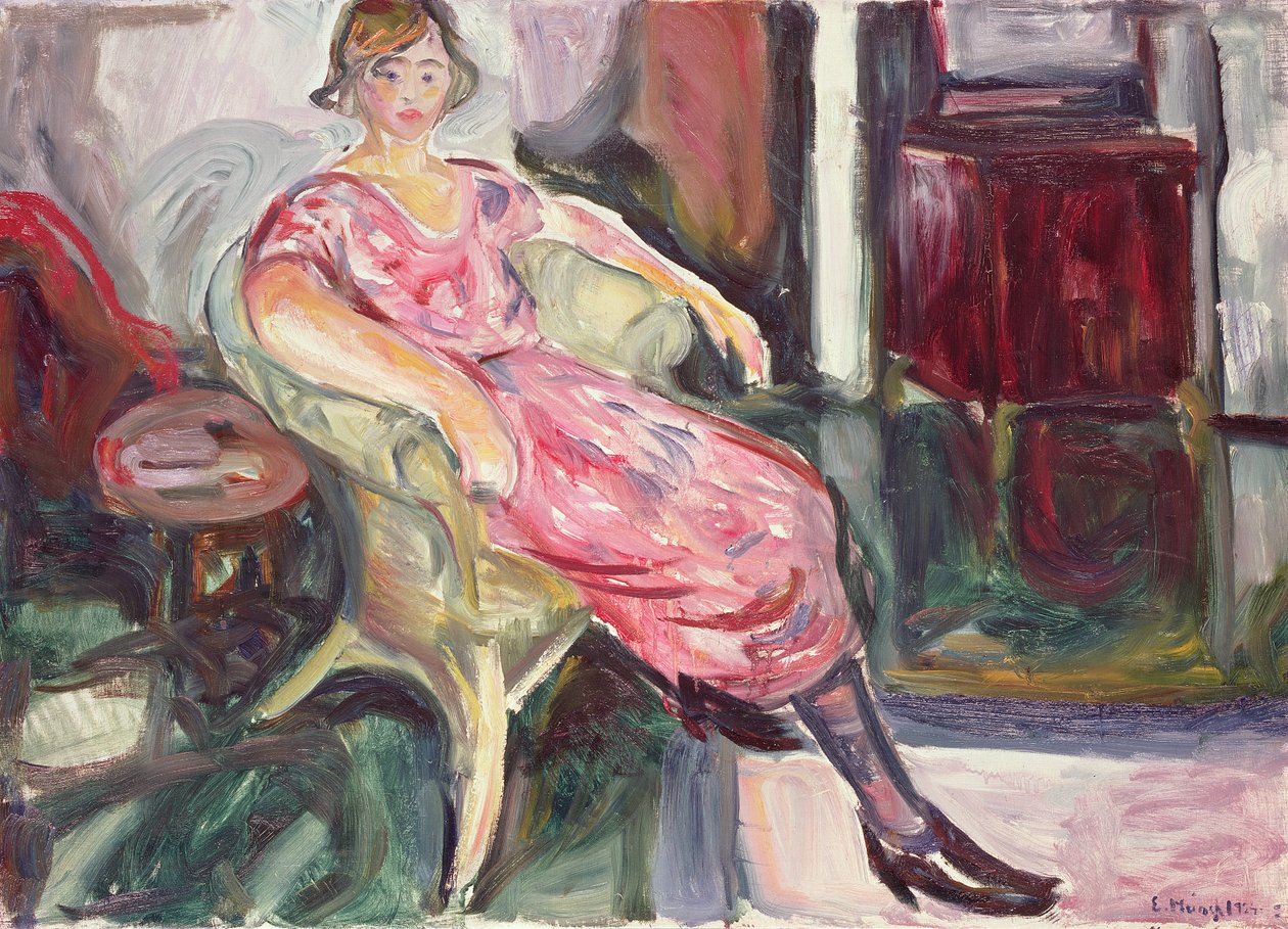 Donna su una sedia di vimini, 1924-25 da Edvard Munch