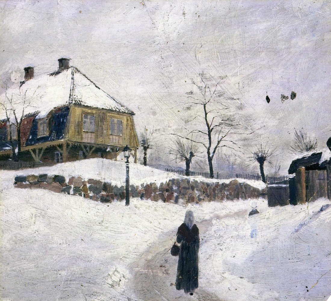 Øvre Foss in inverno da Edvard Munch