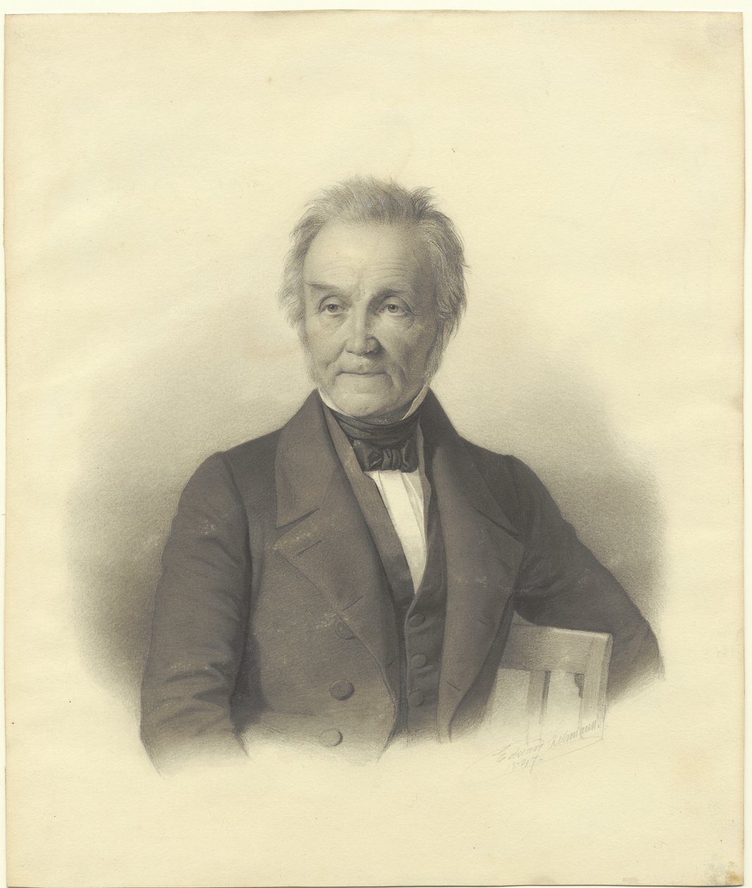Ritratto di Adam Oehlenschlager da Edvard Lehmann