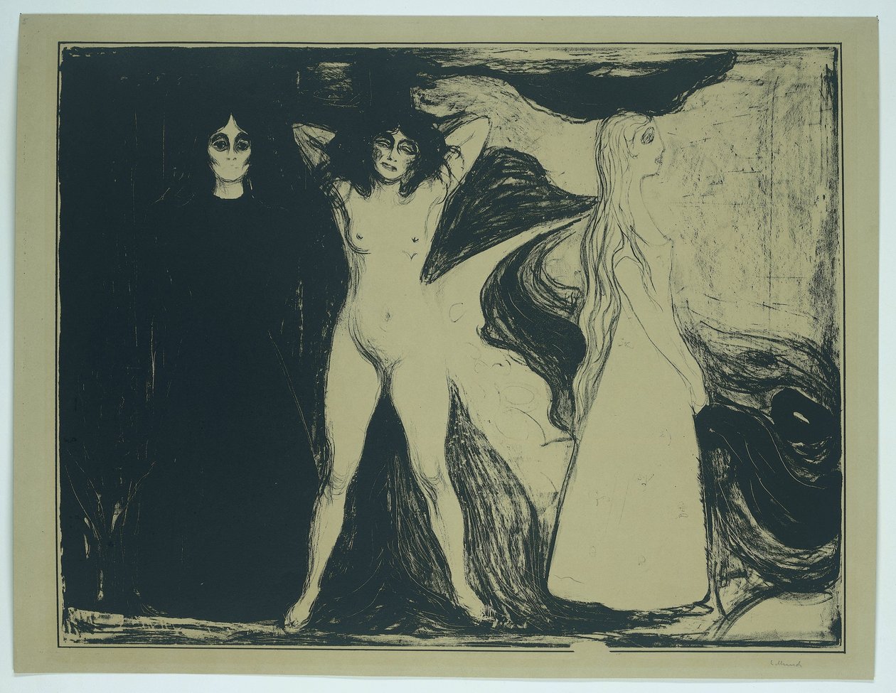 Donne in tre fasi da Edvard Munch (signed by artist)