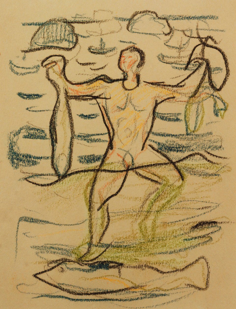 Bagnante con pesce, c. 1915-20 da Edvard Munch