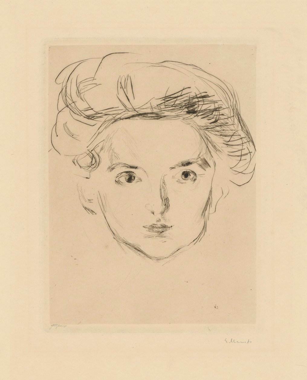 Cocotte berlinese (testa di ragazza) da Edvard Munch