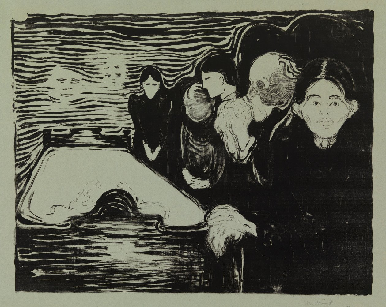 Al capezzale del moribondo da Edvard Munch