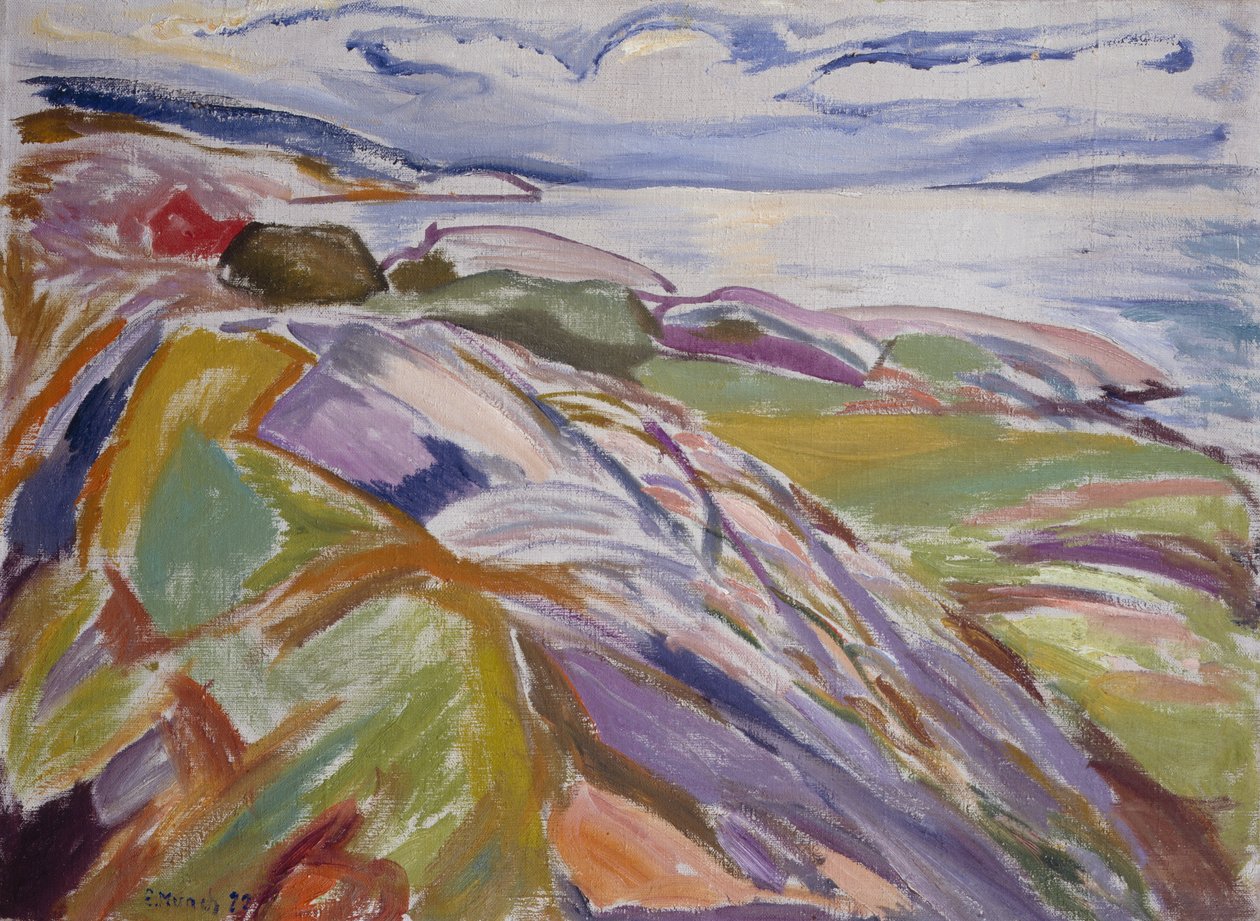 Paesaggio costiero a Hvitsten da Edvard Munch