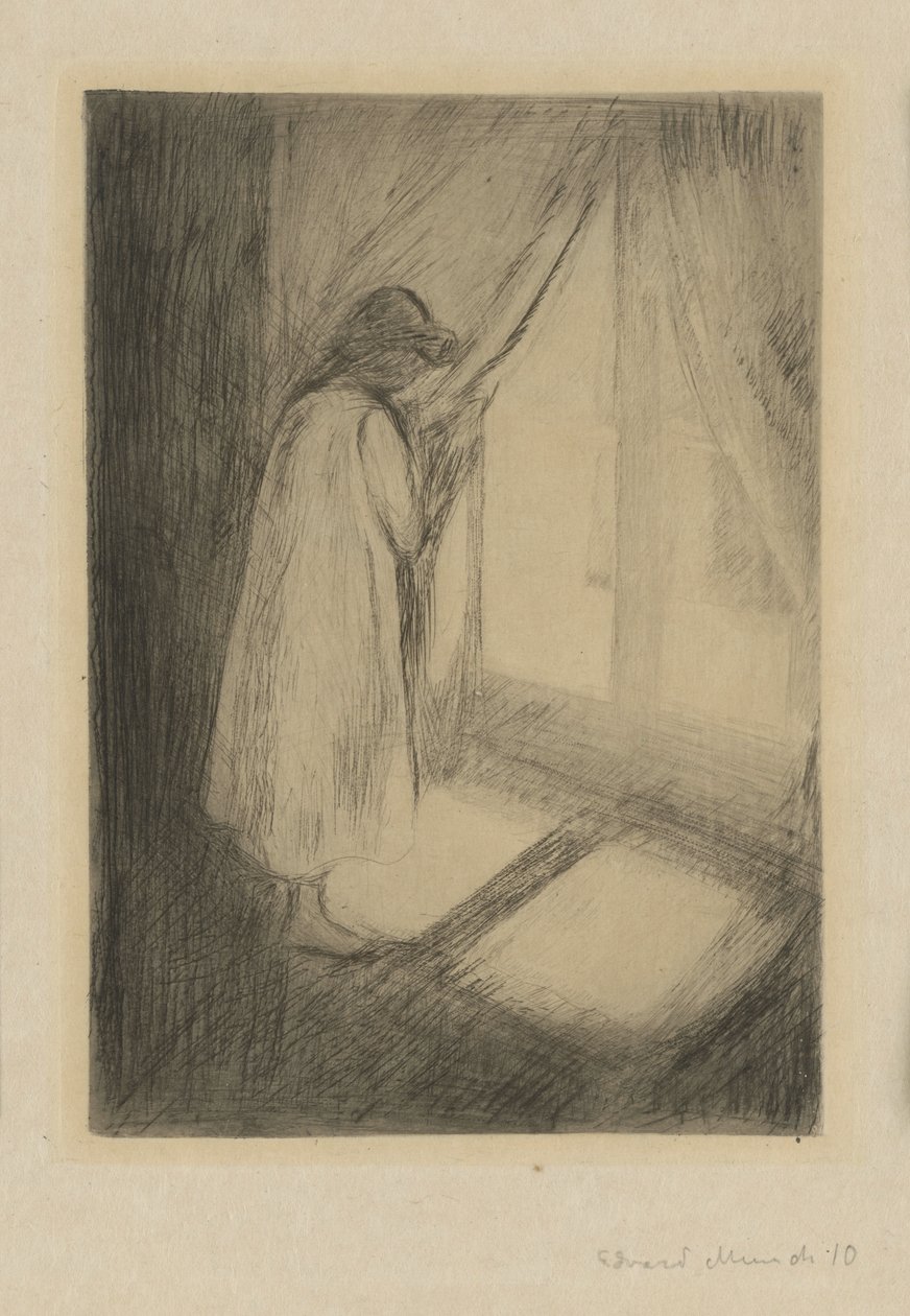 La ragazza alla finestra da Edvard Munch