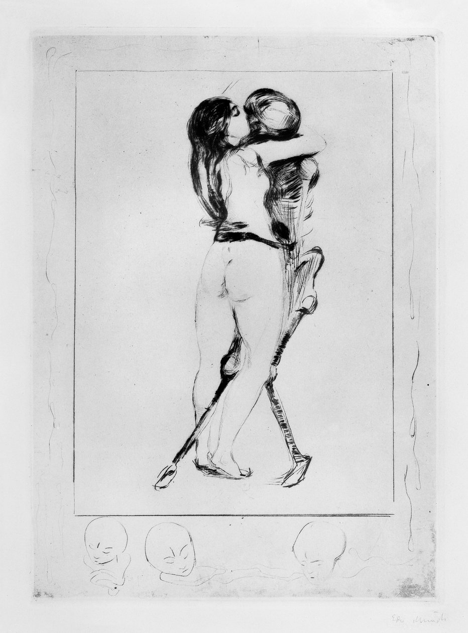 La ragazza e la morte da Edvard Munch