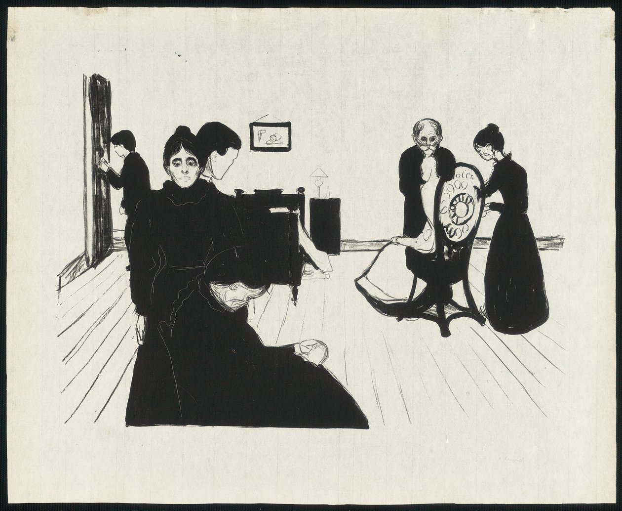 La morte nella stanza del malato da Edvard Munch