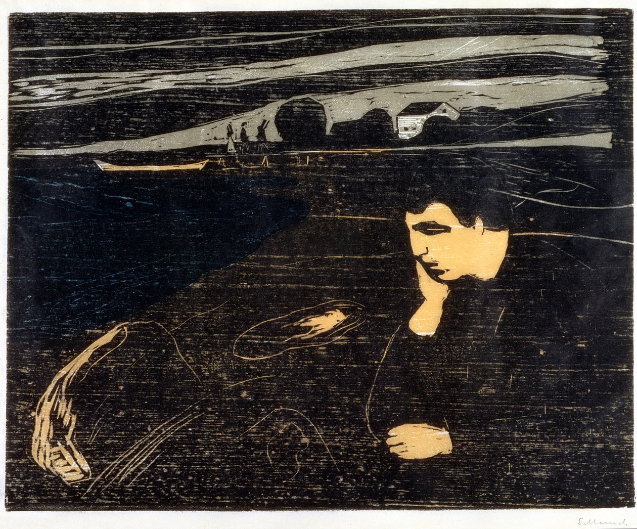 Sera, malinconia: sulla spiaggia da Edvard Munch