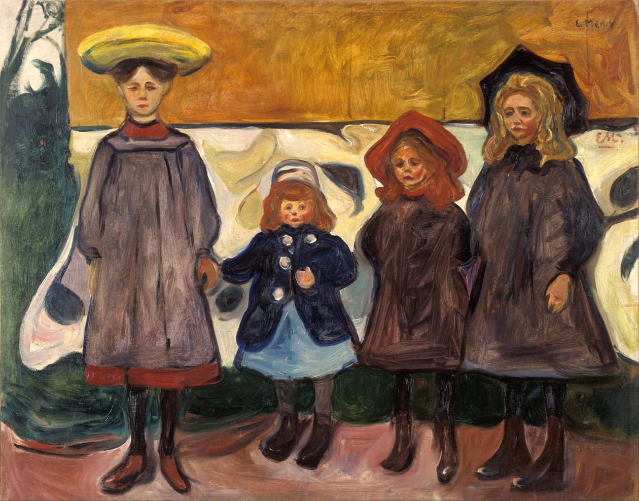 Quattro ragazze a Åsgårdstrand da Edvard Munch