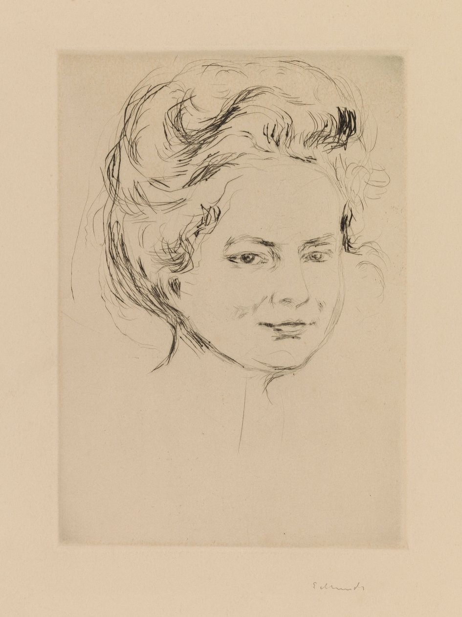Testa di una ragazza da Edvard Munch